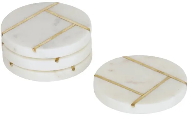 Tahis, Glasunderlägg, vitguld, H1,5x10x10 cm