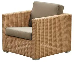 Cane-Line Chester Loungestol, Natur, Kudde i Taupe
