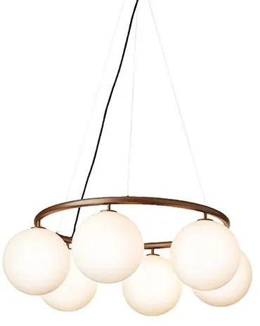 Nuura Miira 6 Cirkulär Kandelaber Mörk Brons/Opalvit