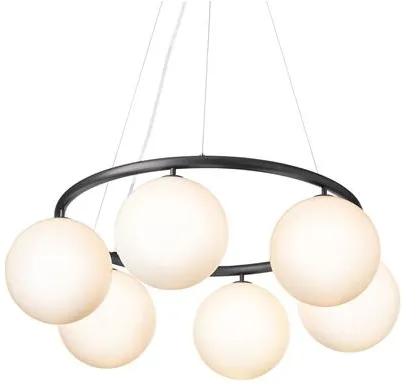 Nuura Miira 6 Cirkulär Kandelaber Stengrå/Opalvit