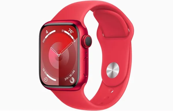 Apple Watch Series 9 GPS + Cellular 41mm - (PRODUCT)RED Aluminium Case with (PRODUCT)RED Sport Band - S/M